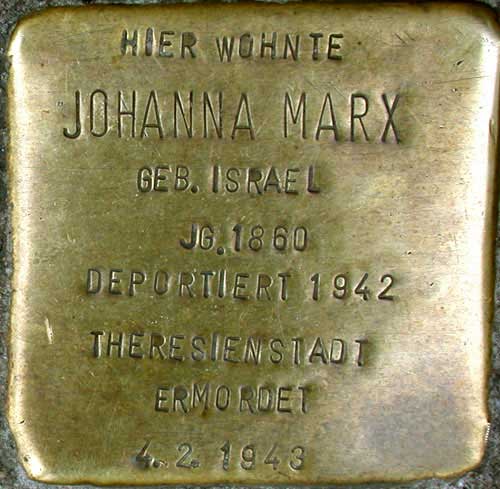 Johanna Marx, geb. Israel